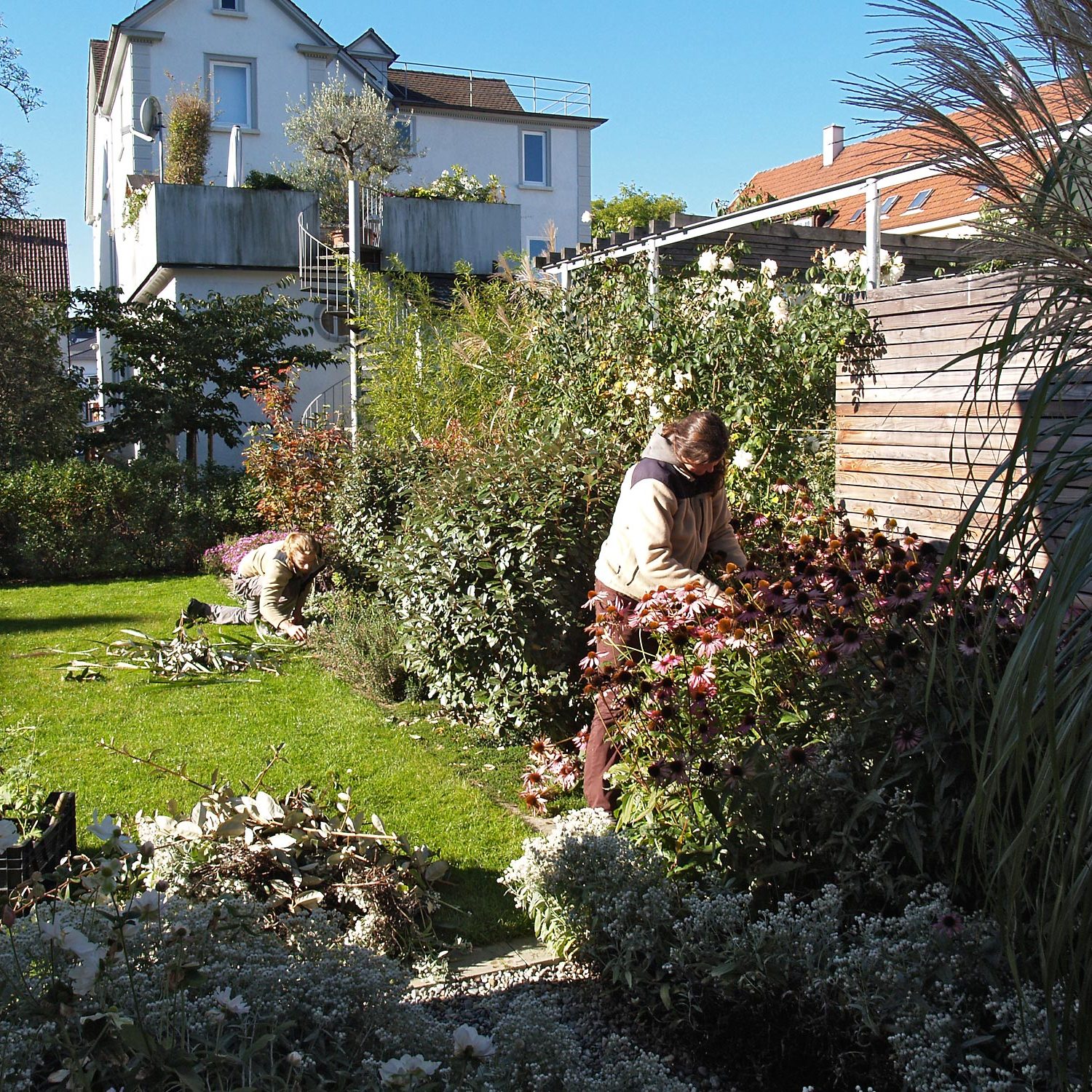 Gartenpflege in einem Garten bei Plochingen